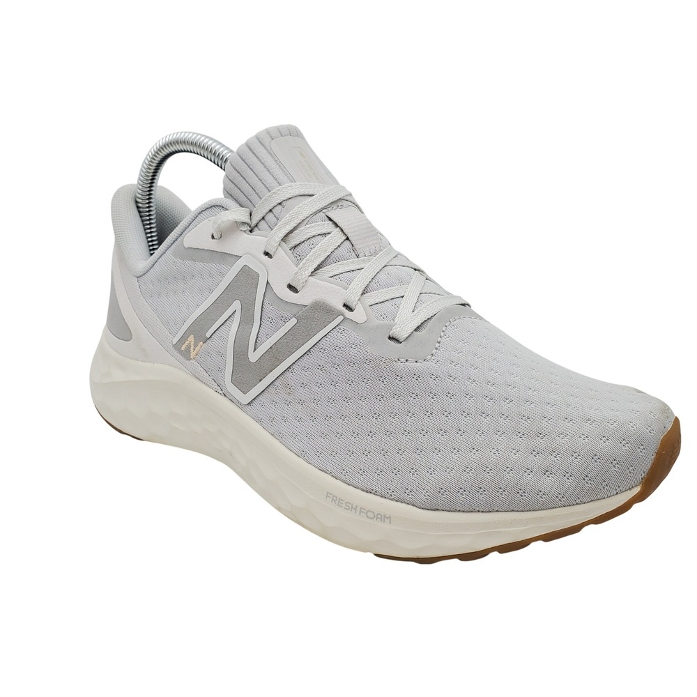New Balance Women's Light Gray White Athletic Running Shoes